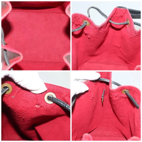 LOUIS VUITTON Epi Petit Noe Bag BiColor Black Red - Picture 14 of 15